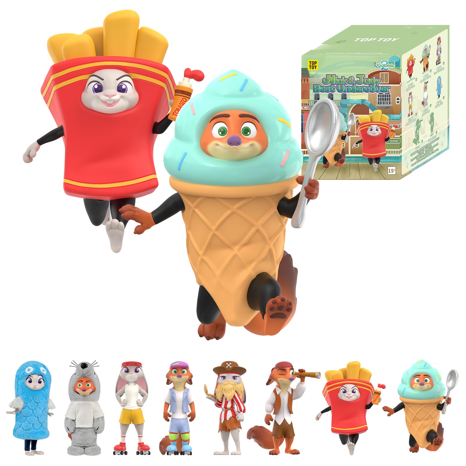 TOP TOY Серия Disney Зверополис Гачапон Сюрприз Фигурка Пластиковая Модель Премиум Игрушка Зверополис Подарок на День Рождения Зверополис Ник Джуди Персонаж Коллекционная