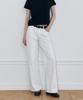 Lady Volume Mid-Rise Wide-Leg Jeans (White)
