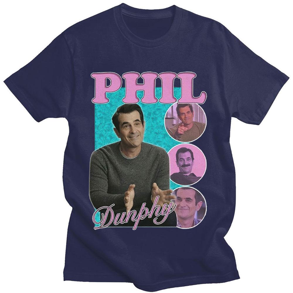 Phil Dunphy 2022 Amerikan TV Dizisi Tişörtleri Harajuku Grafikli Baskılı Kısa Kollu %100 Pamuklu Tişört Oversize Sokak Giyimi Unisex