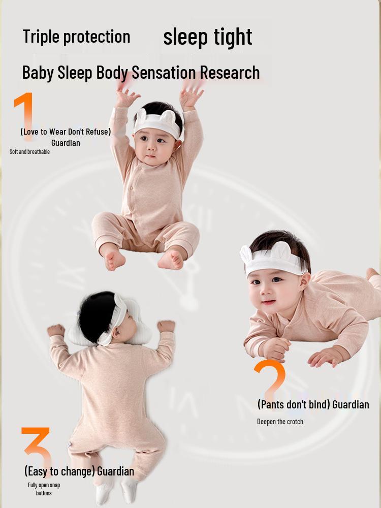 Infant Pure Cotton Velvet Onesie - Warm Autumn/Spring Pajamas for Boys & Girls