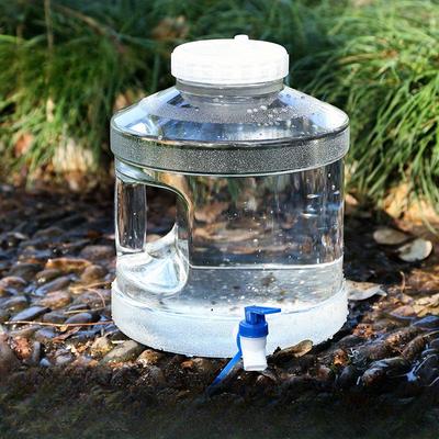 7,5 l Kbelík s širokým hrdlem, kulatý, s kohoutkem, potravinářský PC, kbelík na čistou vodu, venkovní domácí kbelík na pitnou vodu, kbelík na minerální vodu
