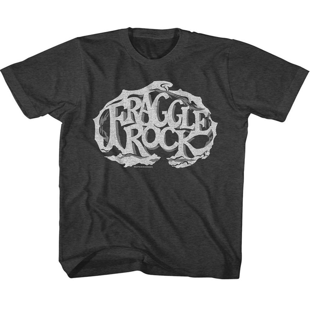 Camiseta Juvenil Vintage con Humo del Logo de Fraggle Rock