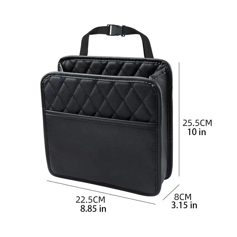 1PCS Foldable Multifunctional Car Seat Backrest Storage Bag Leather Storage Bag Garbage Bag Storage Bag Storage Bag Most Models