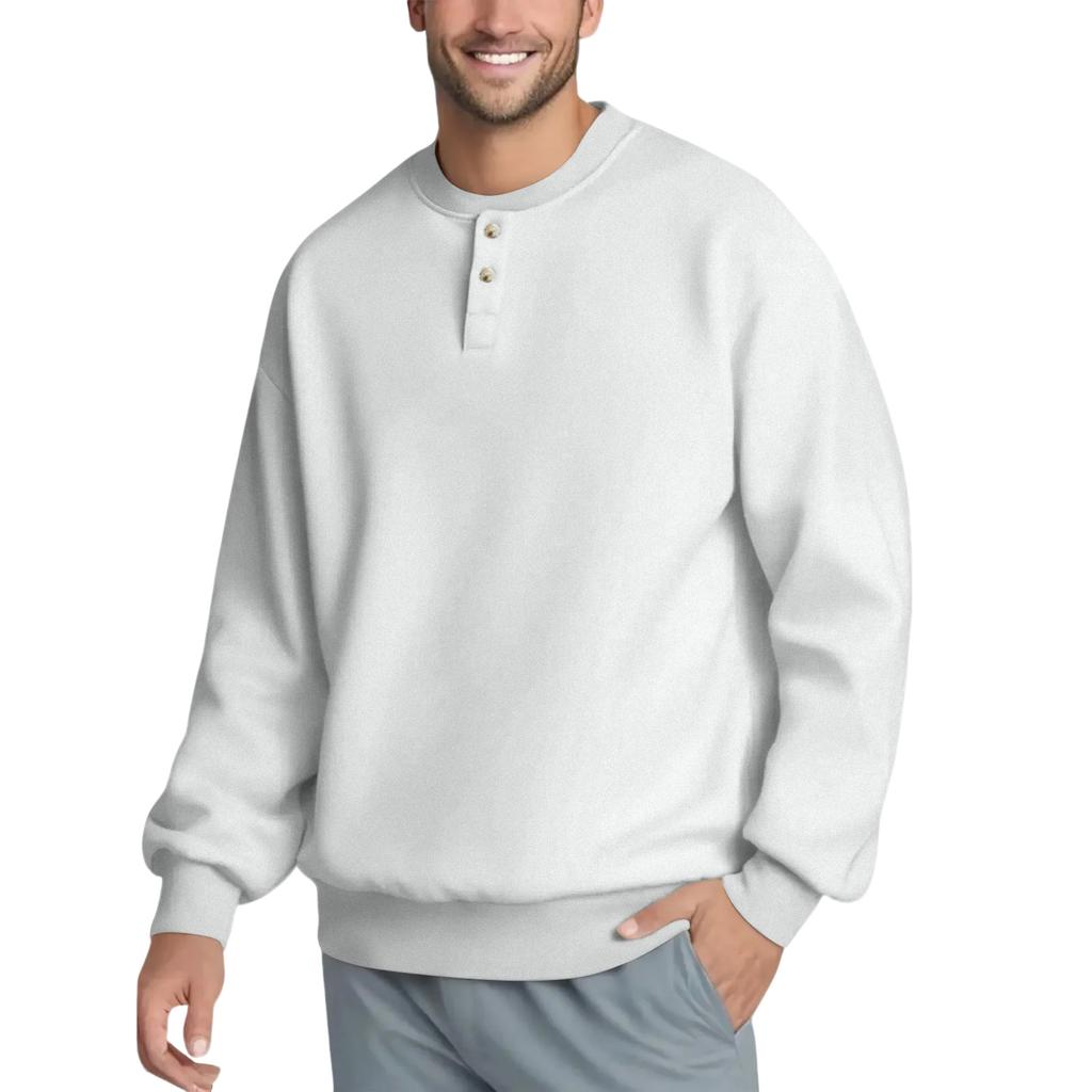 Men's Hoodie Loose Casual Long Sleeved Round Neck