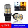 LED Lamp W21/5W (7443) DRL for Car, Turning Lights (12V) White-yellow, 2 Pcs.