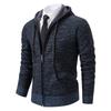 Cardigan Sweater Young and Middle-aged Jacket Autumn and Winter New Hooded Casual Fleece Thread Sweater Men's