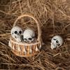 10Pcs Halloween Mini Skeleton Head Terrifying Halloween Decor Props Skull Heads Scary Props Table Decor Skulls Decoration