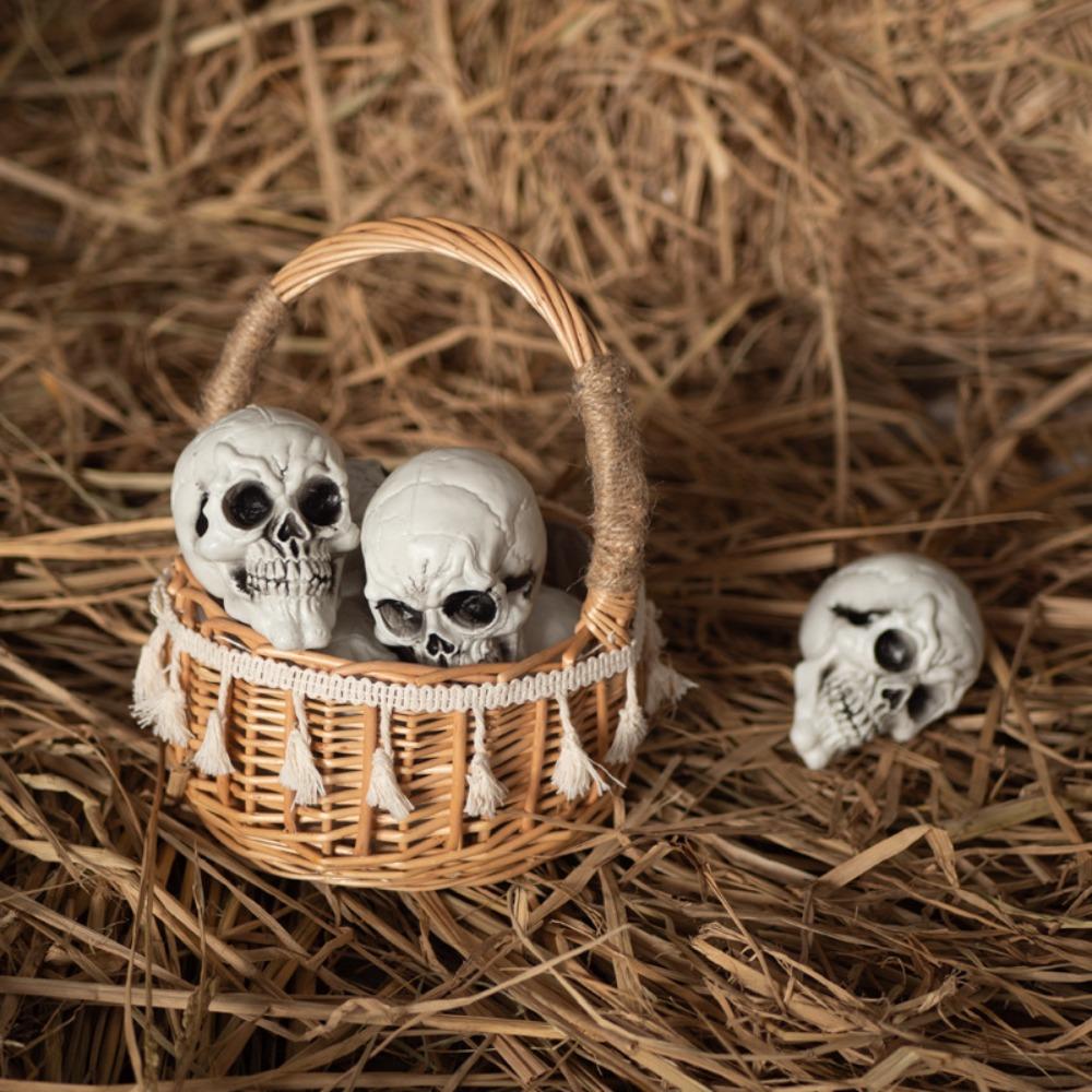 10 Stück Halloween Mini-Schädelkopf Tischdekoration Furchterregende Schädelköpfe Gruselige Requisiten Halloween Dekoration Requisiten Schädel Dekoration
