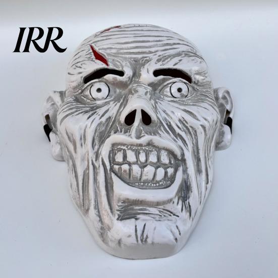 Detailed Retro Zombie Mask Horror Halloween Mask, Realistic Full Face Breathable Eye & Nose Vents, Wrinkled Adjustable Strap for Adults, Scary Costume