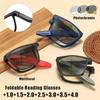 Progressive Multifocal Photochromic Reading Glasses New Foldable Portable Business Presbyopia Glasses with Blue Light Protection
