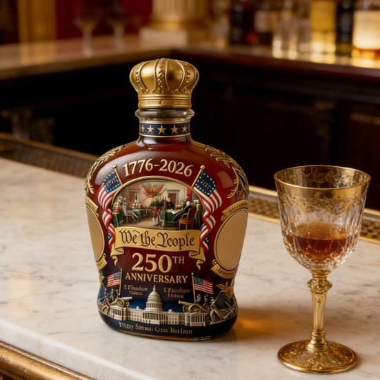 250. výročí Whiskey karafa Láhev USA. Sklenice na whiskey k 250. výročí Dárek ke Dni otců pro lihoviny Bourbon Víno