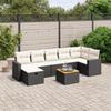VidaXL Garden Lounge Set with Cushions 8 Pcs, Patio Sofas, Patio Furniture Set, Outdoor Furniture, Black 3264843