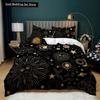 Bohemian Duvet Cover Set Golden Sun Twin Bedding Set Boho Style for Teens Adults Double Queen King Size Polyester Qulit Cover