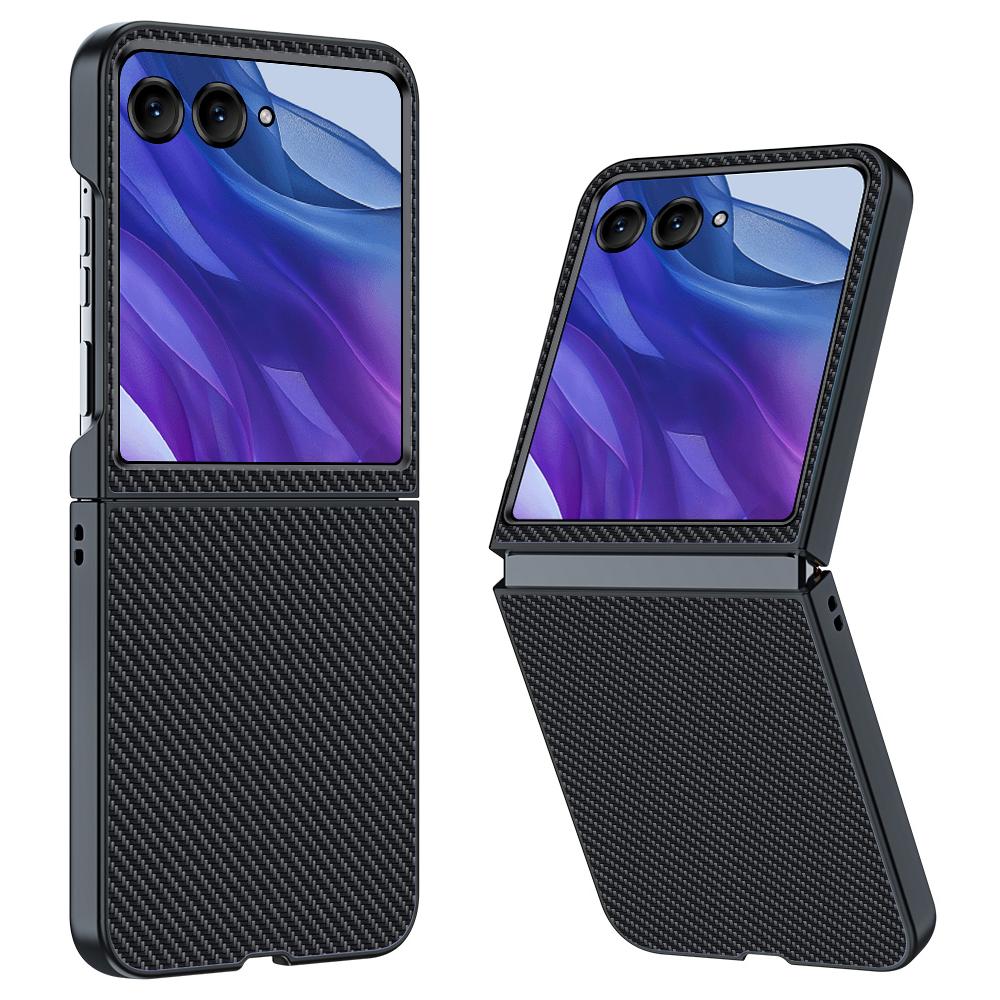 For Motorola Razr 60 Ultra 5G Case Carbon Fiber Texture Ultra Slim Hard PC Phone Cover