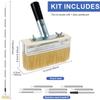 Deck Stain Brush 67inch Stainless Steel Extension Pole Deck Stain Applicator Deck Paint Brush for Painting Wood Deck Fence Door