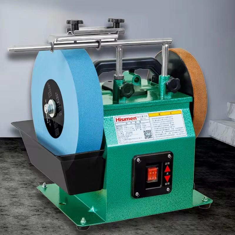 Electric Desktop Knife Sharpener 220V Low Speed Grinding Machine Water-Cooled Rotary Polishing for Kitchen Knives