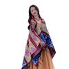 Women's Ethnic Style Hooded Shawl Cloak, Geometric Design for Autumn/Winter, Ideal for Tibet, Qinghai, Yunnan Travel