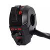 New Motorcycle 7/8" Handlebar Control Horn Turn Signal Light 8 Pin High/Low Beam Left Switch 12V Black Handlebar Switch