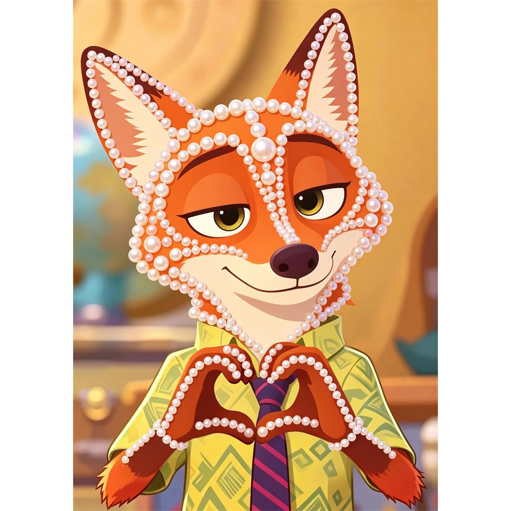 Disney Pearl Painting DIY Zootopia Nickelodeon Pearl Art Painting Pearl Gem Painting, Home Wall Decoration Crafts 30x40