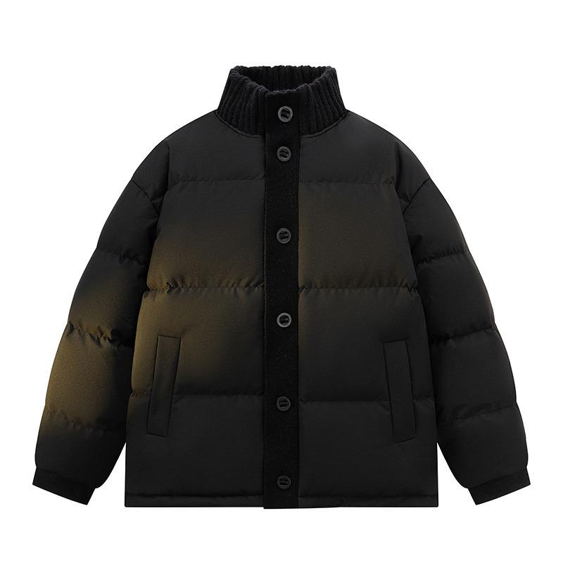 OO Stand-up Collar Cotton-padded Jacket for Men and Women In Autumn and Winter, Thickened Couple's Loose Cotton-padded Jacket