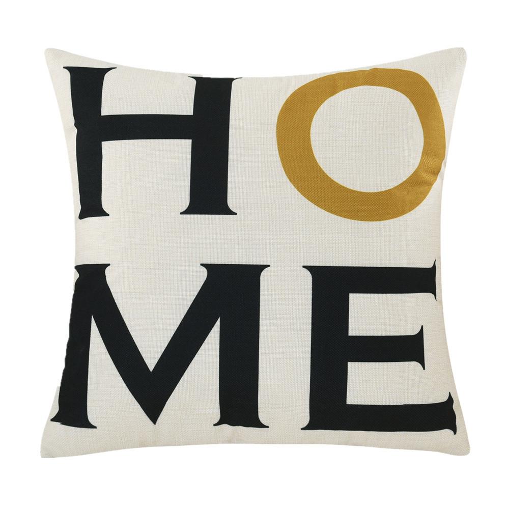 45x45cm Vintage Geometric Printed Sofa Cushion Cover Cotton Linen Home Chair Seat Waist Throw Pillowcase