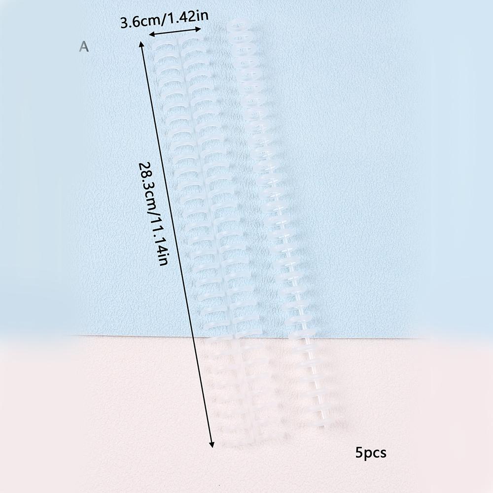 5/10Pcs Loose Leaf Binder Rings Binding Spines 30-Hole Plastic Comb Binding Spines for Teacher Student Business Notebook File