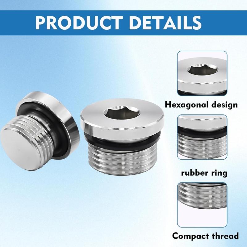 2PCS 304 Untarnished12.7mm Pipe Outlets Strong Spell Operate Gaskets For Machinery And Piping Systems