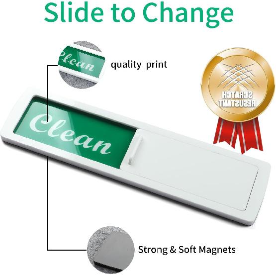 Dishwasher Magnet Clean Dirty Sign,Kitchen Deco/Easy to Read & Slide Dishwasher sign Indicator Sign,Strong Magnet Options Indicator Tells Whether