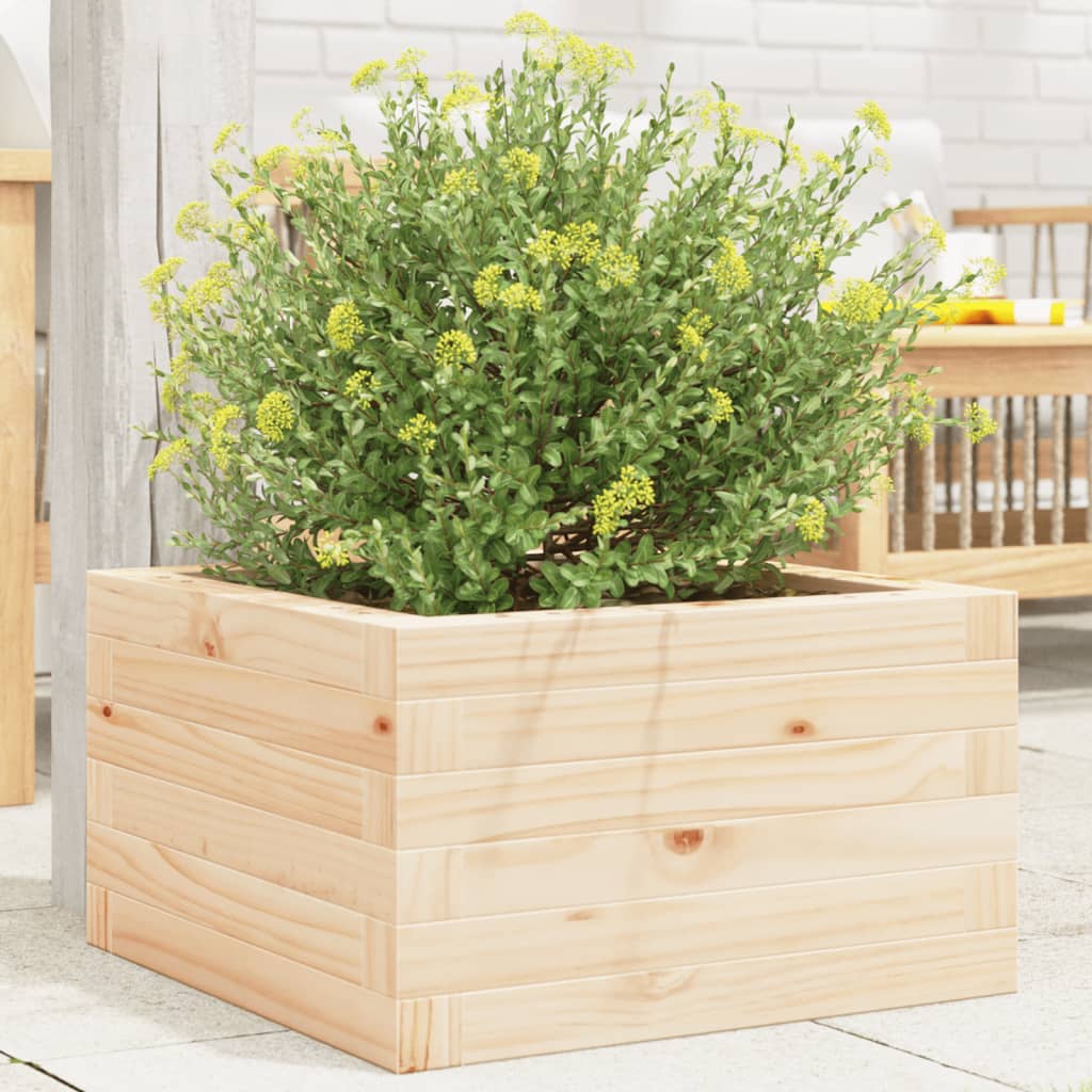 Plant Pot 40x40x23 cm Solid Pine Wood