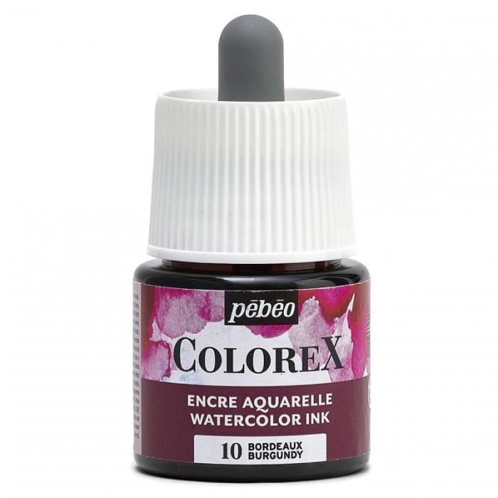 Watercolor Ink - PEBEO - Colorex - 45 Ml - Bordeaux Color - Mixed