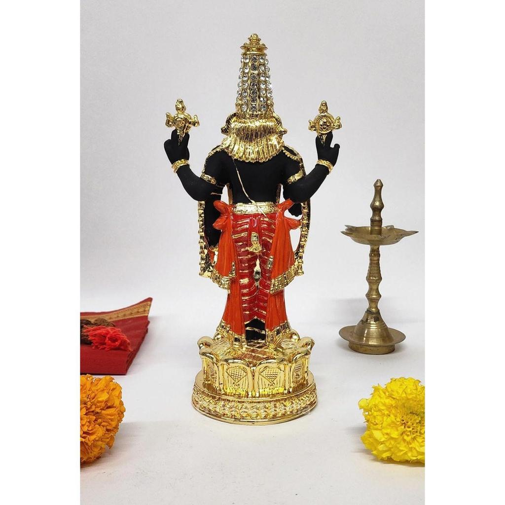 Tirupati Balaji Idol für Mandir | Pooja-Raum Lord Vishnu Shree Venkateswara Swamy Statue Gott Balaji zum Geschenk Wohnzimmer