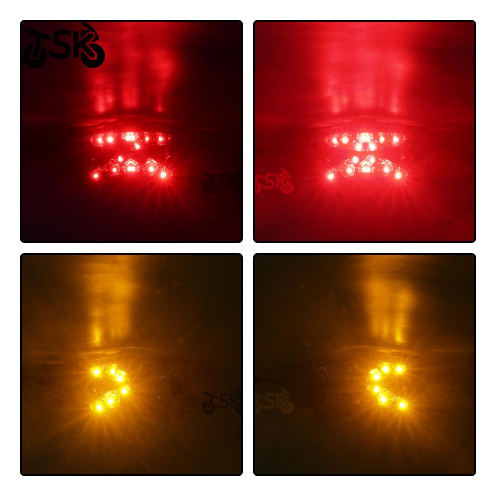 Brake Frosting Taillight Rear LED Tail Light Integrated Turn Signals Lamp For Kawasaki Z900 Z650 NINJA 650 2017 2018 2019