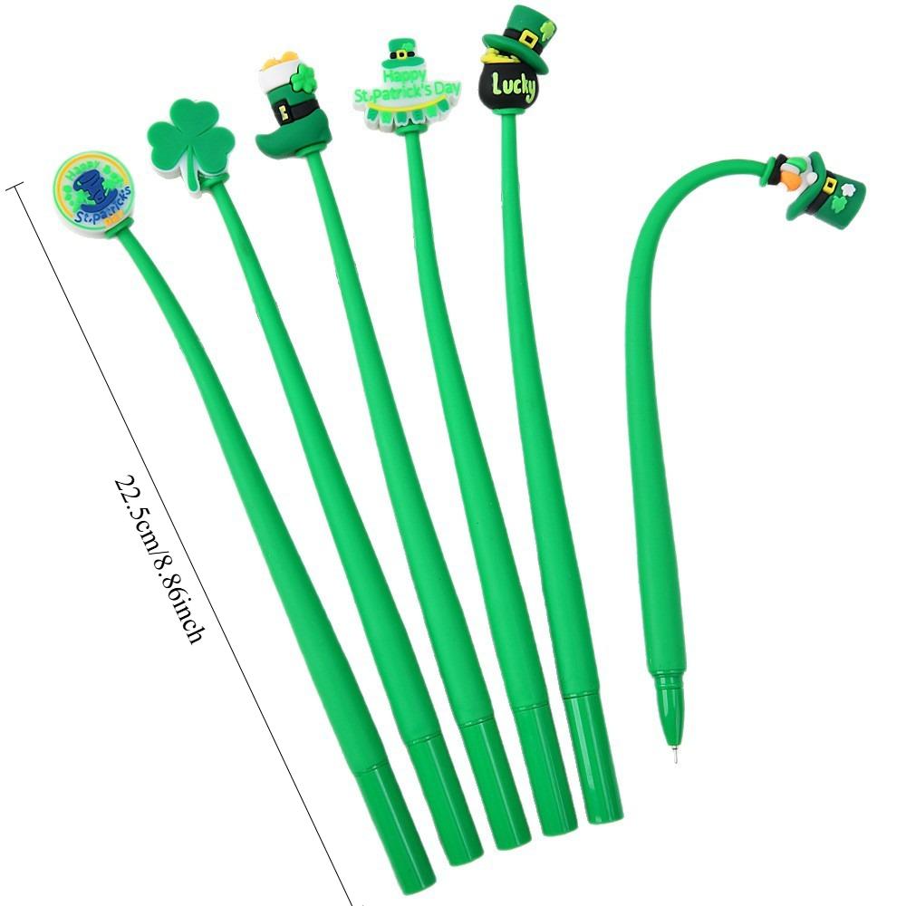 48Pcs St Patrick's Day Comfortable Grip Stationery School Office Supplies Prize Gift Writing Tools Holiday Gift Novelty Stationery Teacher Party Fa