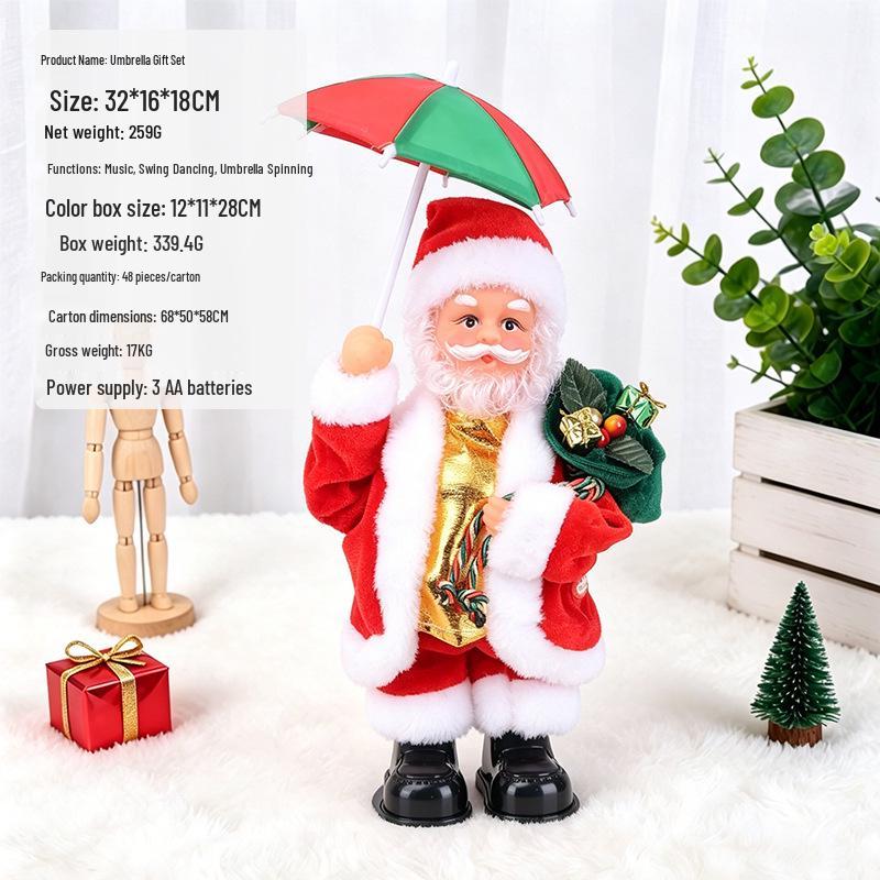 Electric Climbing Ladder Santa Claus Toy for Kids' Christmas Decoration