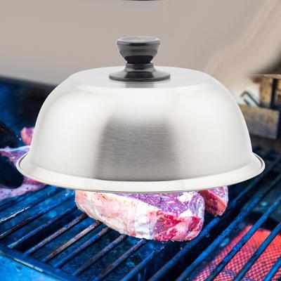 Begießen, Dämpfen, Abdeckung, Burger-Eindickung, Grillplatte aus Edelstahl, Grillkäse, Schmelzkuppel