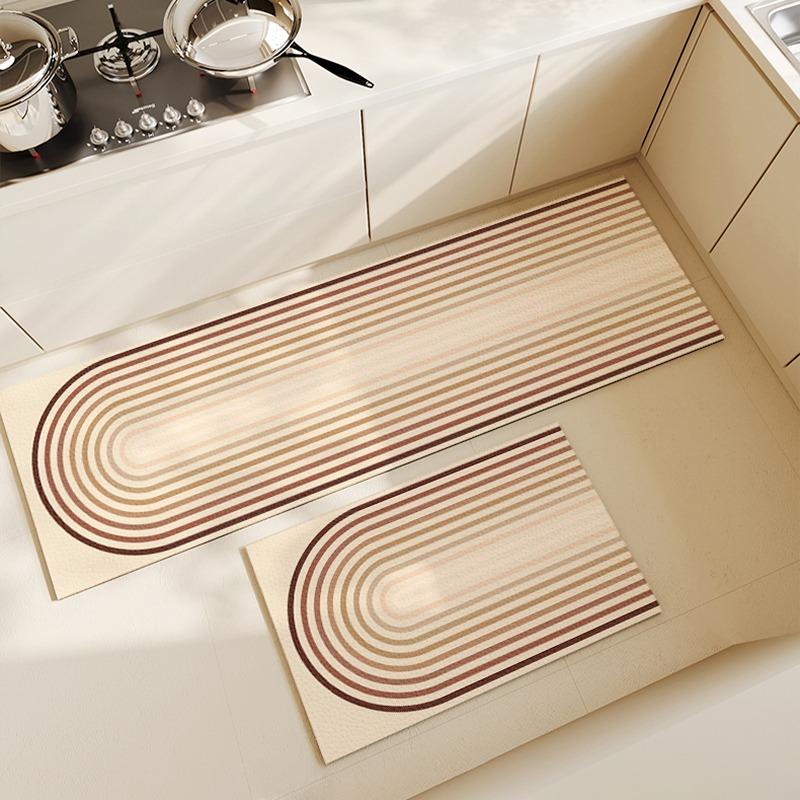 

Kitchen Floor Mat Waterproof Non-slip Oil-proof Rug Colorful Retro Line Carpet Long Size Home Decoration Foot Mats Alfombra 1pc 50x80cm