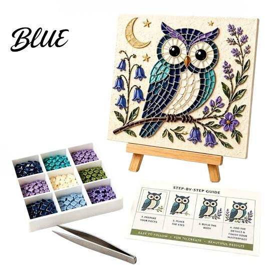 Handmade Home Decor Projects Garden Woodland Mosaic Art Kit DIY Animal Tile Craft Artistic Gift Ideas Beginner Friendly Crafting Project for Adults,