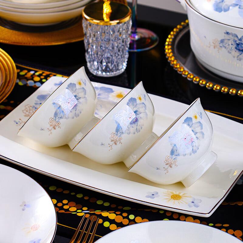 Jieya Jie C155 68-Piece Chinese Ceramic Dinnerware Set