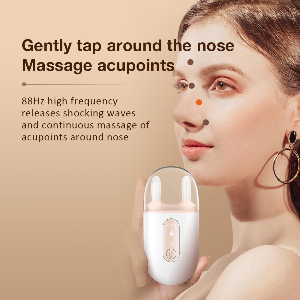 Electric Nose Pad Massage, Multi-functional Vibration Hot Compress Facial Lift Massage Nose Pad