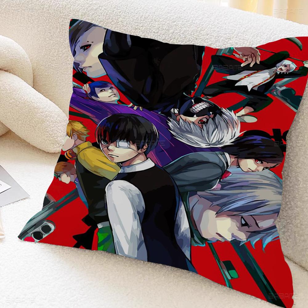 Japanese Anime T-tokyo G-Ghoul Pillowcase Toon Gift Cushion Cover Bedroom Home Sofa Chair Seat Decor Pillow Case