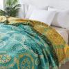 Couverture jetée double épaisseur en gaze de coton Serviette Couette Couette d'été fine Couverture simple Sieste d'été Climatisation Couverture fraîche Pour la maison