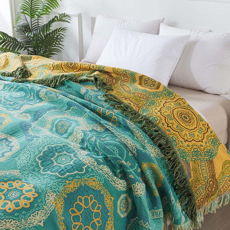 Cotton Gauze Double Cover Throw Blanket Towel Quilt Summer Thin Quilt Single Blanket Summer Nap Air Conditioning Cool Blanket For Home