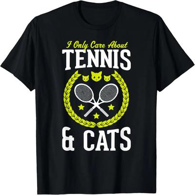 I Only Care About Tennis And Cats T-Shirt