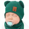 Bottle Green Set Antek Hat + Scarf Size 38-40