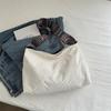 Corduroy Bag Female Student Commuter Bag Wide Shoulder Strap Stylish Large Capacity One Shoulder Messenger Tote Bag