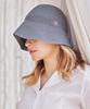 Bajal Vz Studded Logo Summer Knit Bonnet Hat Gray