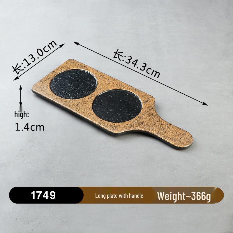 Melamine Imitation Porcelain Hot Pot & BBQ Plate with Handle