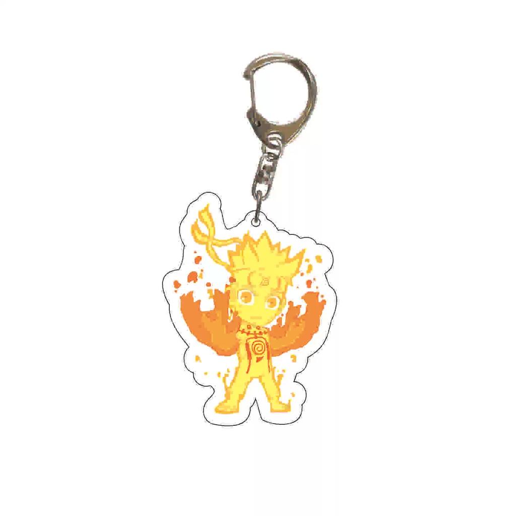 Llavero acrílico de Anime Naruto, accesorio, llavero de dibujos animados de Uzumaki Naruto