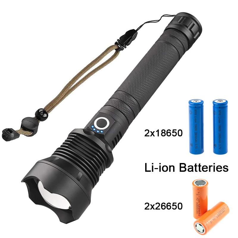 Most Powerful 10W High Lumens 5Modes Waterproof Camping Outdoor Tactical Torch Flash Light Led Usb Rechargeable