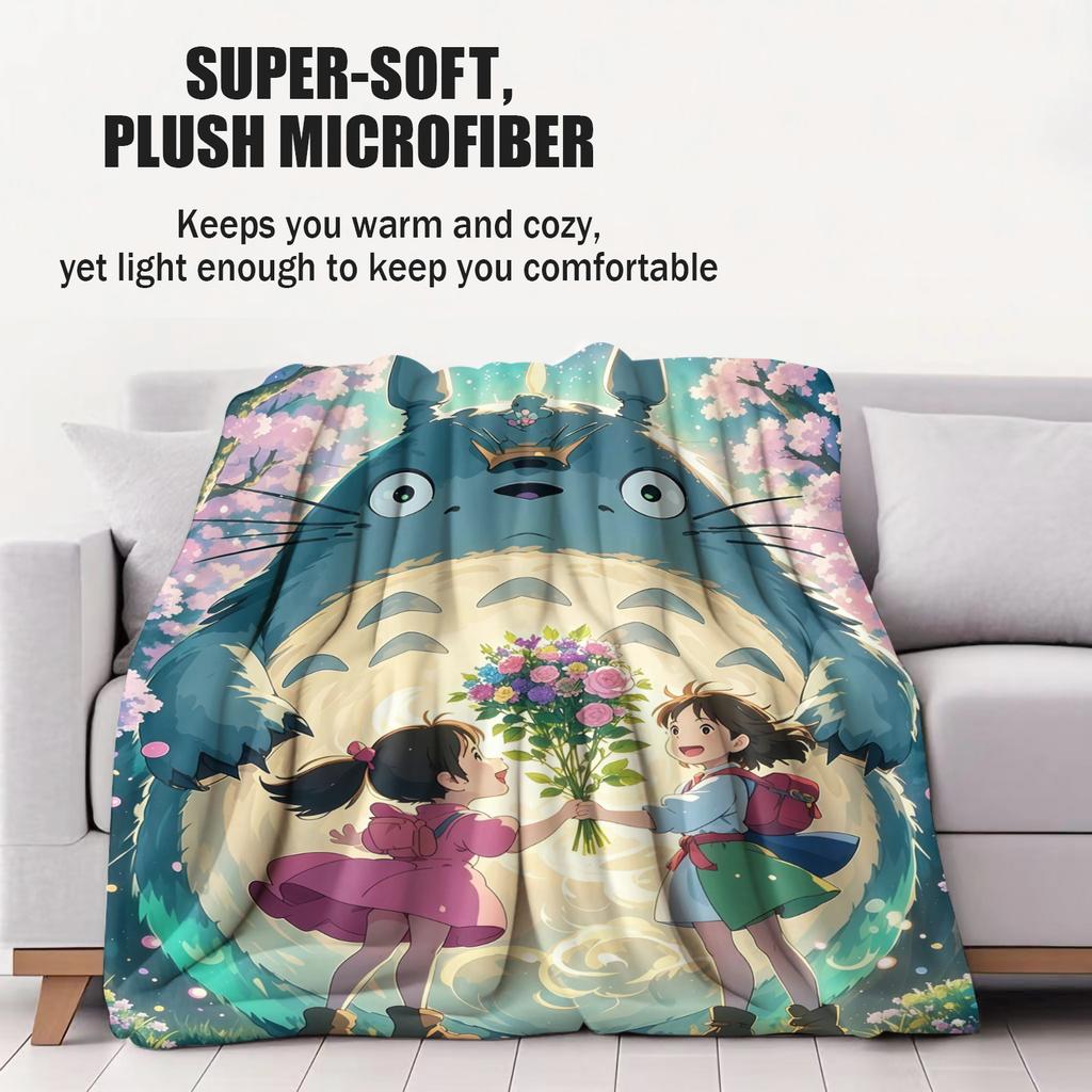 Hayao Miyazaki Classic Anime Blanket For Office Travel Comfort Leisure Camp Travel Multifunctional Universal Blanket Fan Gift
